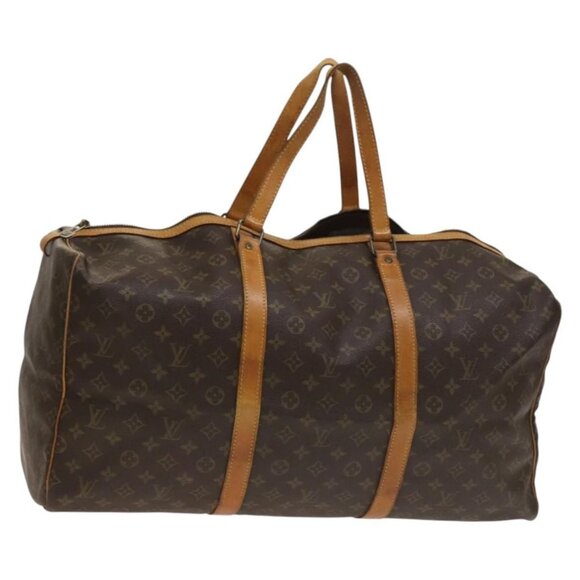 LOUIS VUITTON Monogram Sac Souple 55 Boston Bag LV Auth - Picture 1 of 16
